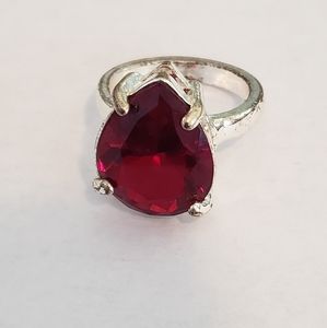 Red Ruby Rhinestone Ring